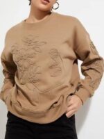 90 Day Fiance The Other Way S07 Jenny Brown Floral Applique Sweater