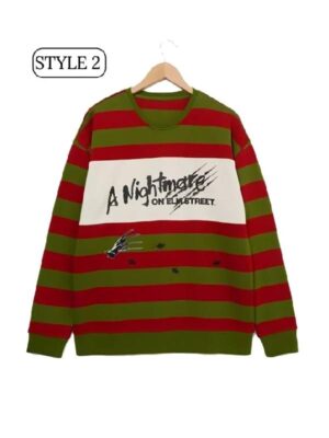 A Nightmare on Elm Street Striped Freddy Krueger Sweater - unisex