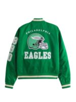 Abercrombie Philadelphia Eagles Green Varsity Bomber Jacket