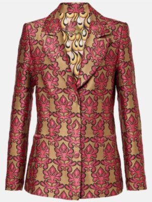 Access Daily 2025 Jane Lynch Pink Jacquard Blazer - unisex