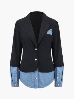 Access Daily 2025 Kendra Scott Denim Layered Blazer - new arrival