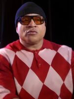 Access Hollywood LL Cool J Metallic Knit Polo Sweater