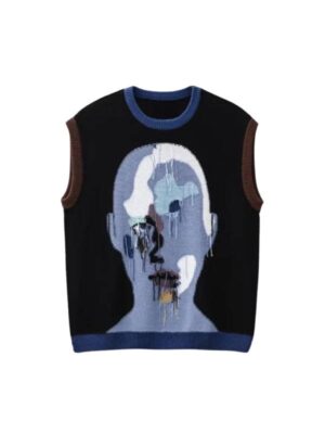 Access Hollywood Scott Evans Abstract Face Vest - unisex