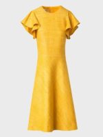 America’s Newsroom Dana Perino Yellow Ruffle Sleeve Dress