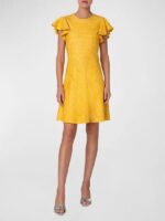 America’s Newsroom Dana Perino Yellow Ruffle Sleeve Dress