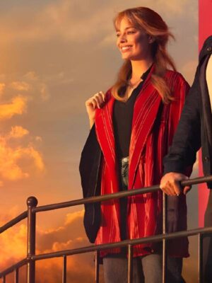 A Big Bold Beautiful 2025 Journey Margot Robbie Red Coat