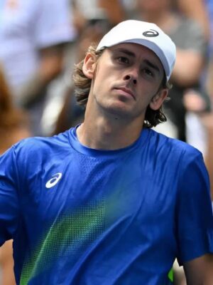 US Open Tennis Tournament 2025 Alex de Minaur Blue T-Shirt