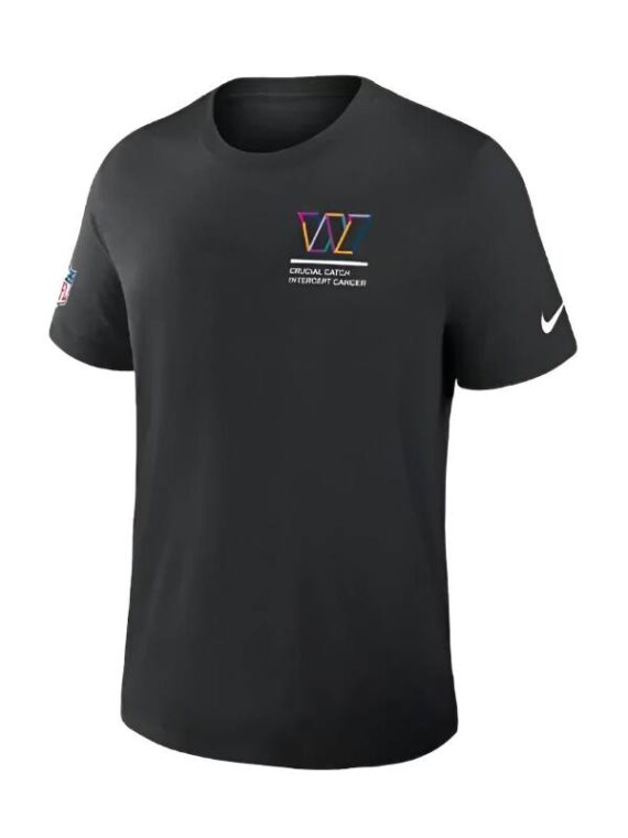 Washington Commanders Black 2025 Crucial Catch T-Shirt