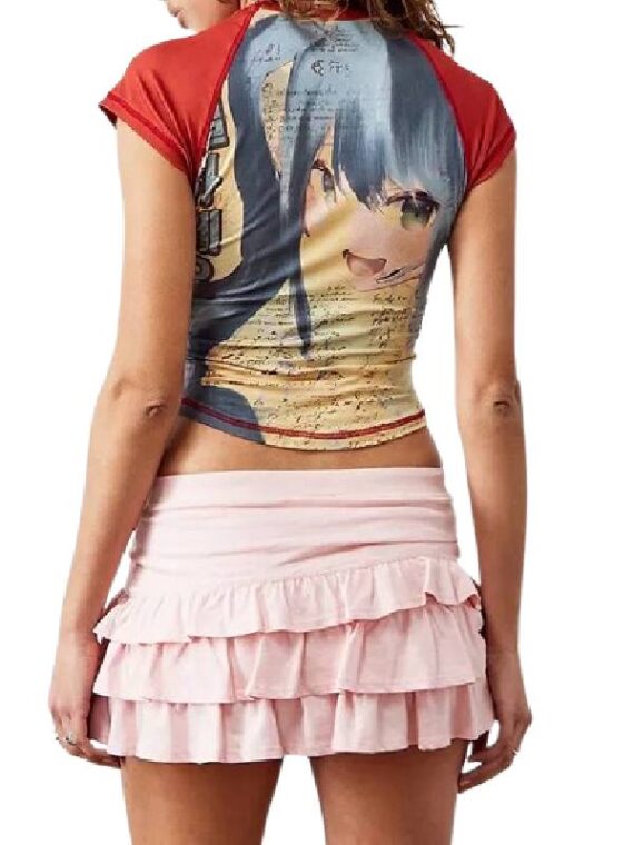 Wednesday Emma Myers Anime Raglan Tee