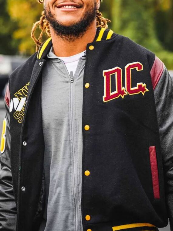 90th Anniversary Washington Commanders DC Varsity Jacket