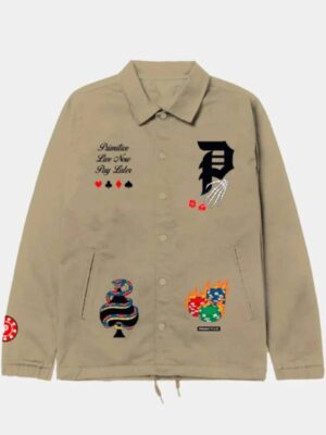 Access Daily 2025 Cristian Concrete Gutierrez Khaki Coach Jacket - free delivery