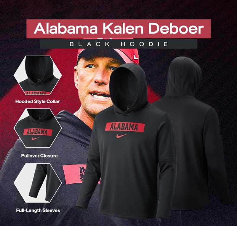 Alabama Kalen Deboer Black Hoodie