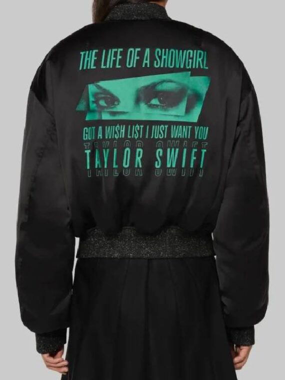 The Life Of A Showgirl Got A Wishlist Bomber Black Jacket