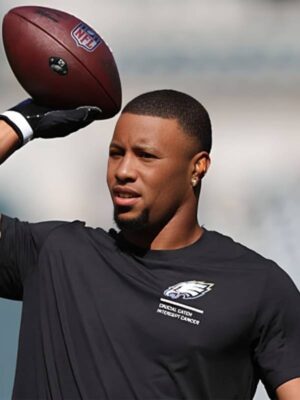Saquon Barkley Eagles 2025 Crucial Catch Black T-Shirt