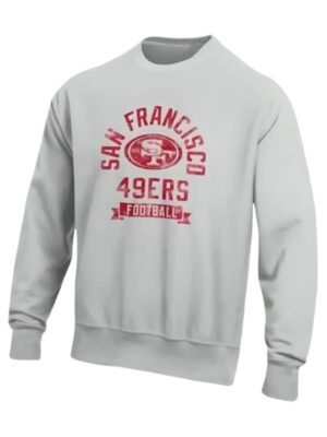 49ers Reverse Weave Gray Pullover Sweatshirt