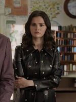 Only Murders in the Building S05 Selena Gomez Black Grommet Coat
