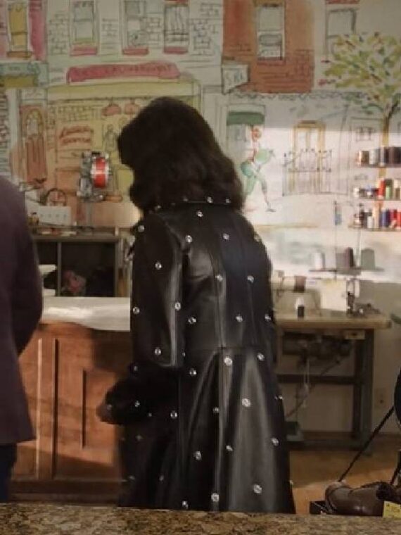 Only Murders in the Building S05 Selena Gomez Black Grommet Coat