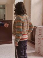 Only Murders in the Building S05 Selena Gomez Multicolor Crop Cardigan