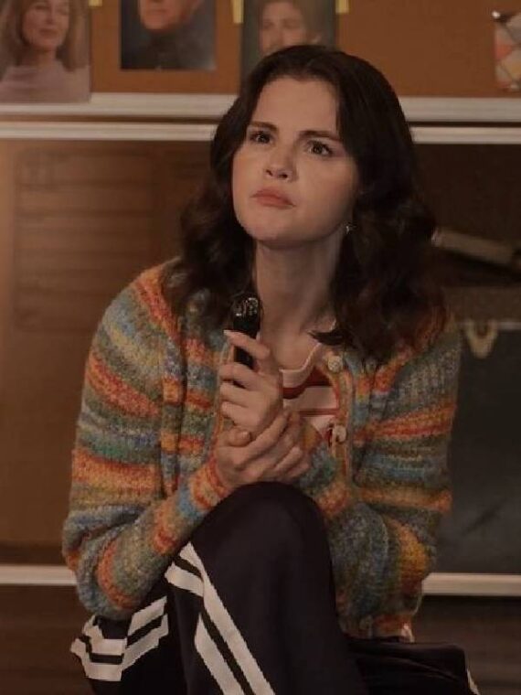 Only Murders in the Building S05 Selena Gomez Multicolor Crop Cardigan