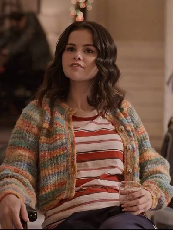 Only Murders in the Building S05 Selena Gomez Multicolor Crop Cardigan
