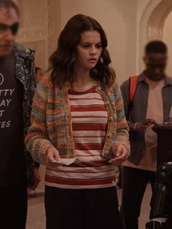 Only Murders in the Building S05 Selena Gomez Multicolor Crop Cardigan