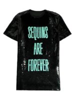 Taylor Swift Sequins Are Forever Black T-Shirt Dress