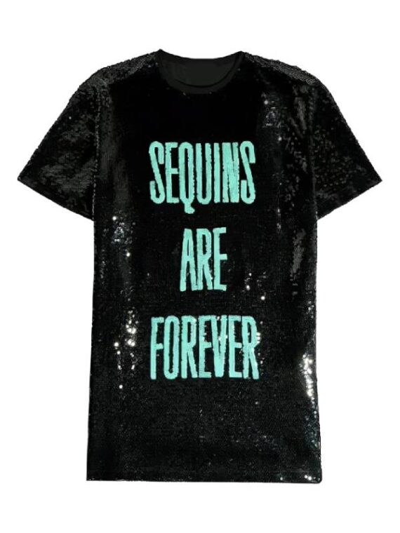 Taylor Swift Sequins Are Forever Black T-Shirt Dress