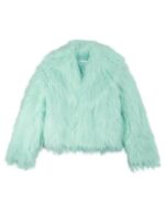 The Life Of A Showgirl Mint Faux Fur Coat