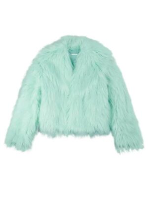 The Life Of A Showgirl Mint Faux Fur Coat