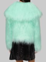The Life Of A Showgirl Mint Faux Fur Coat