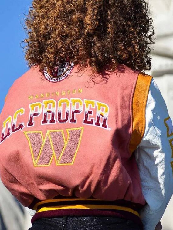 90th Anniversary Washington Commanders DC Varsity Jacket